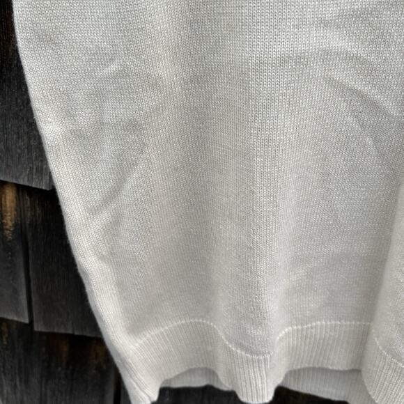 Vintage Y2K Jones NY Cashmere Silk Vest M Ivory Academia Soft - Picture 4 of 6